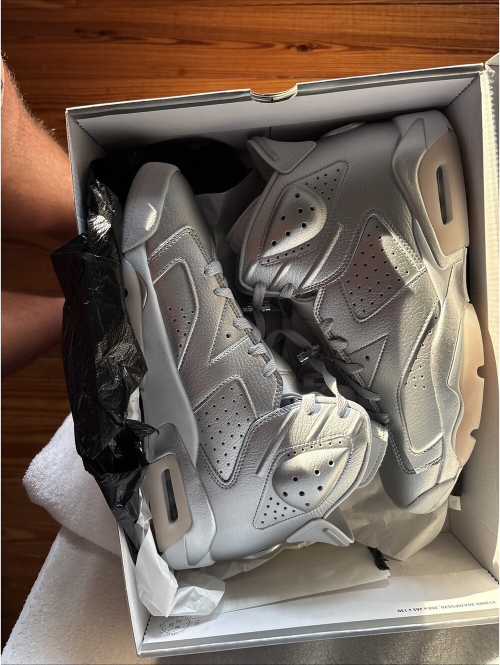 Nike Air Jordan 6 Retro PSG Size 12 Metallic Silver IQ5135 001 VNDS